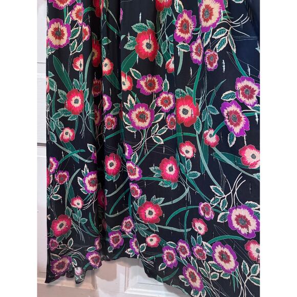 NWT Misa Los Angeles Black Floral Open Back Long Sleeve Maxi Dress Size S - Picture 4 of 16